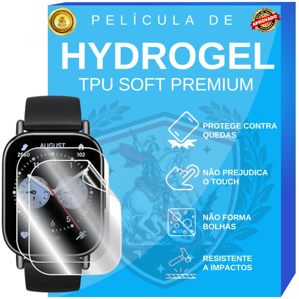 1, 3, 5 Película Hidrogel Premium HD ou Fosca Smartwatch Redmi Watch 5,4,3,2 Smart Band Pro Lite Active Todos Modelos