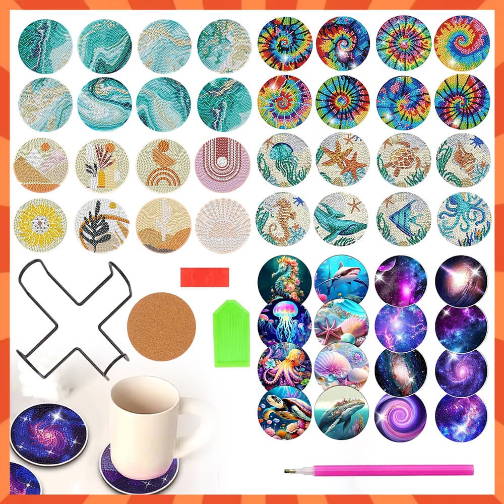 Conjunto de 8 peças de base para arte em diamante com suporte, pintura artística com diamante