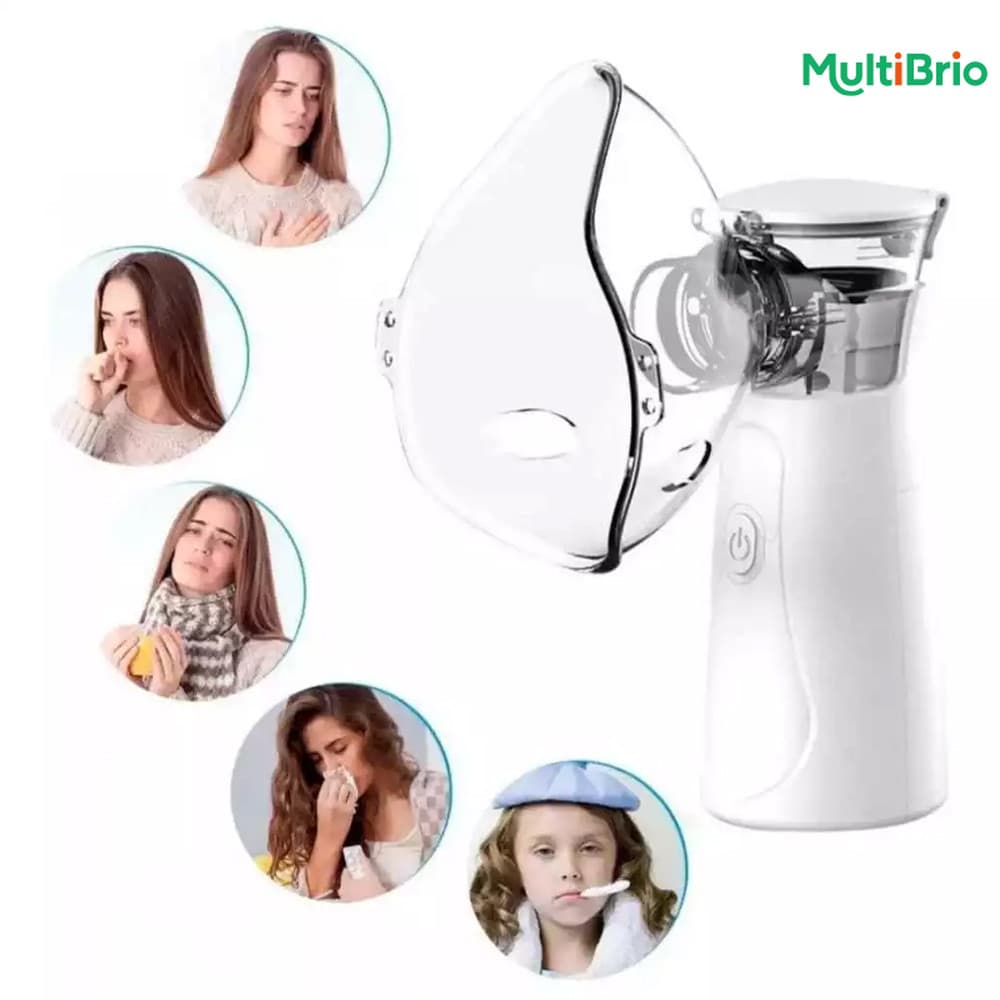 Equipamento de Inalação Portátil, Nebulizador Silencioso para Famílias (Adultos e Crianças)