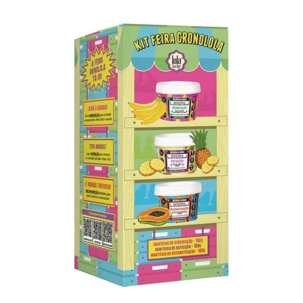 Kit Feira Cronolola Bemdita Ghee Em 100g Nutrição Hidratação e Reconstrução