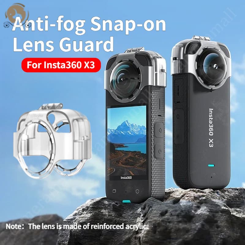 Protetor De Lente Snap-on Antiembaçante Para Insta360 X3 Tampa E anti-Arranhões