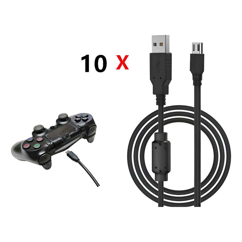 Kit 10 Cabo Carregar Controle Para Ps4 Revenda Atacado 100% Original