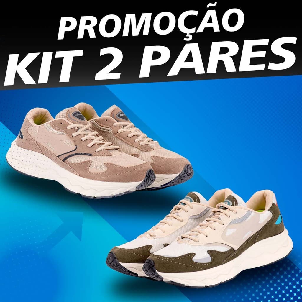 Kit 2 Tênis Masculino Casual Na Moda Respirável Confortável Caminhada Promoção
