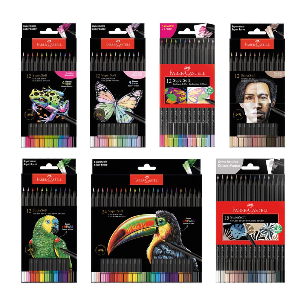 Lápis de Cor Profissional Faber Castell Supersoft Escolha o Seu
