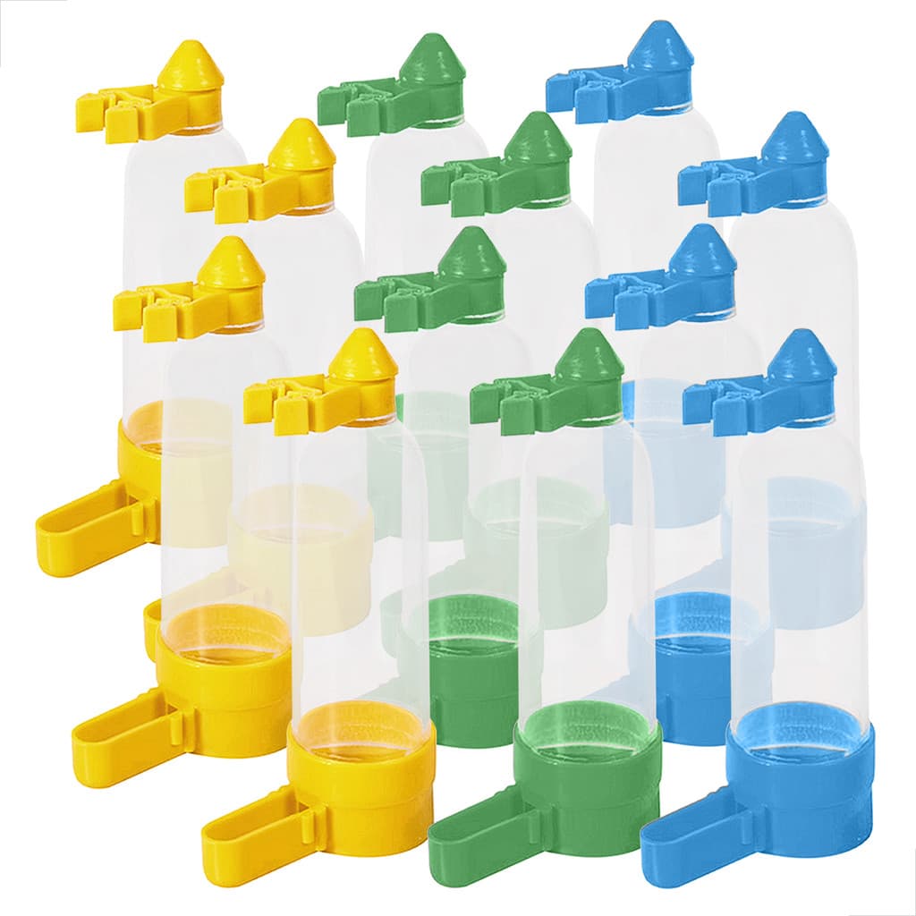 Kit 12 Un Bebedouro Para Passaro Passarinho Mr. Pet Peq