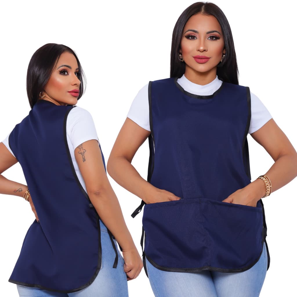 Avental Bata Uniforme Trabalho Cozinha Escola Faxina 100% Poliéster