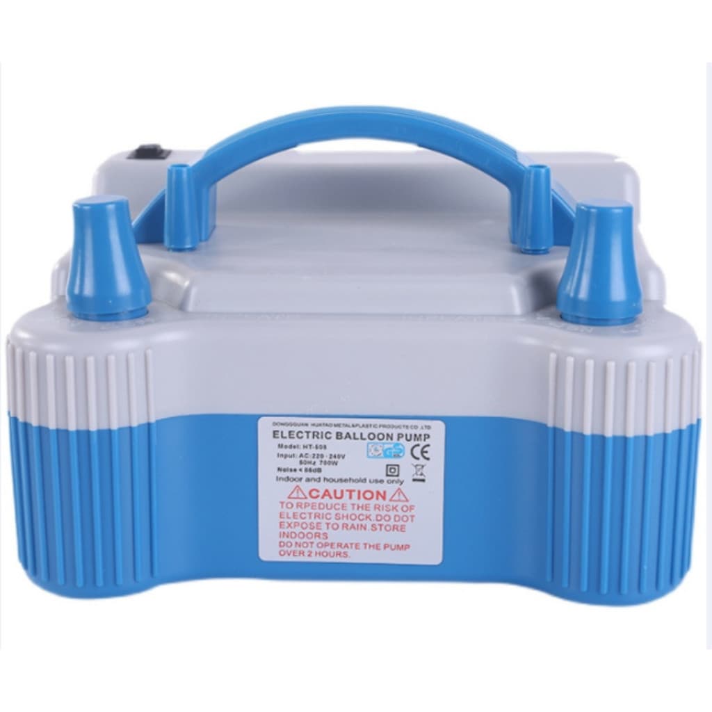 Inflador Elétrico Balão Bexiga Compressor Bomba 2 Bicos Festa - azul cinza 220v