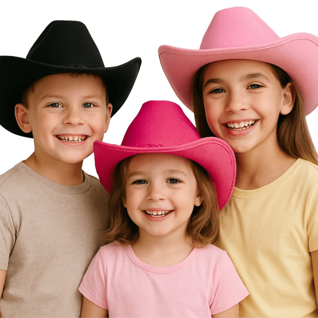 Chapéu Cowboy Infantil Para Criança de 02 a 14 anos festa Junina Rodeio Varias Cores Verao 2025
