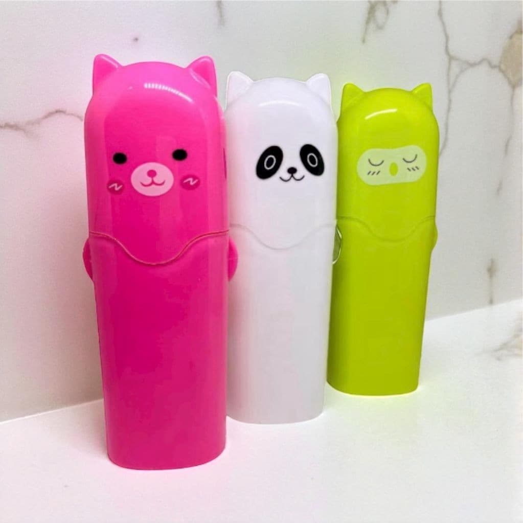 Porta Escova e Pasta de Dente Infantil Estampado – Bichinhos Fofos Multiuso