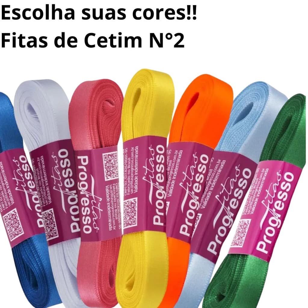 Fita de Cetim N.02 Progresso 10mm com 10mts - CF002