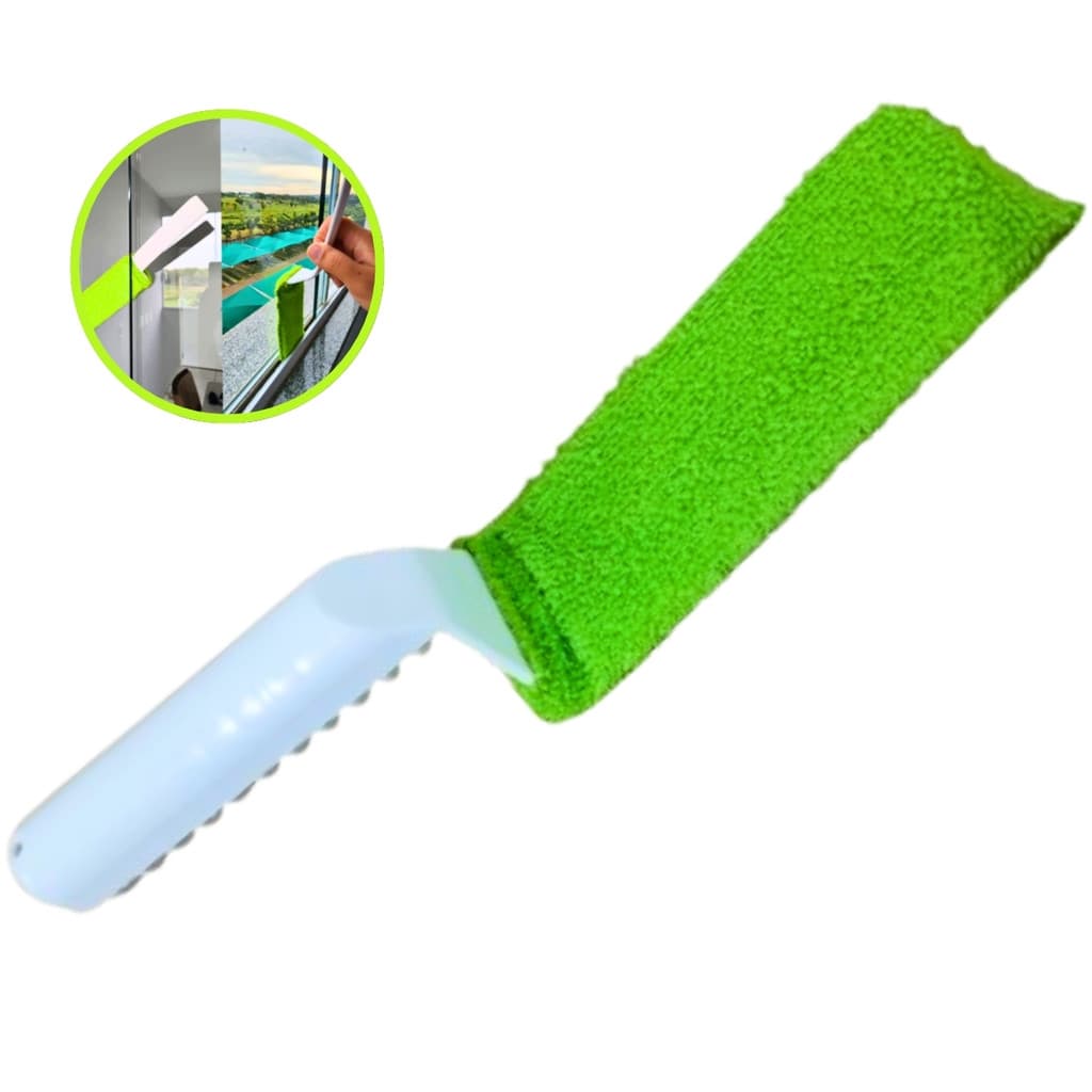 Limpador De Vidros Box Janelas Frestas Fendas Refil Microfibra