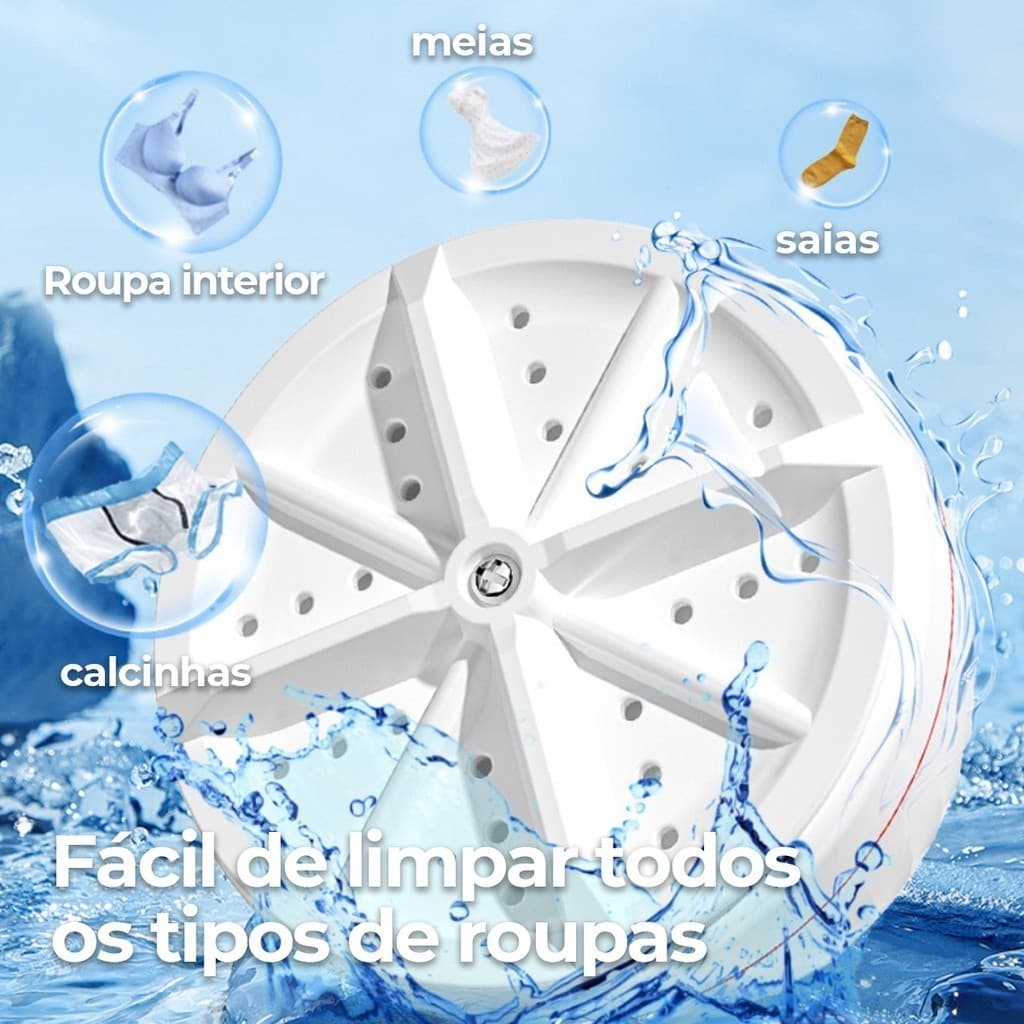 Mini Máquina de Lavar Roupas Panos Toalhas no Balde Portátil Ultrassônica Lavanderia usb Lava Louças Branco com USB