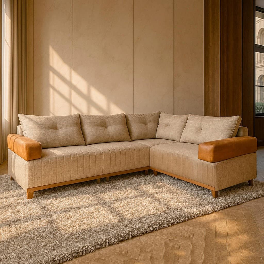 Sofá de Canto Leona Gold Bom Pastor