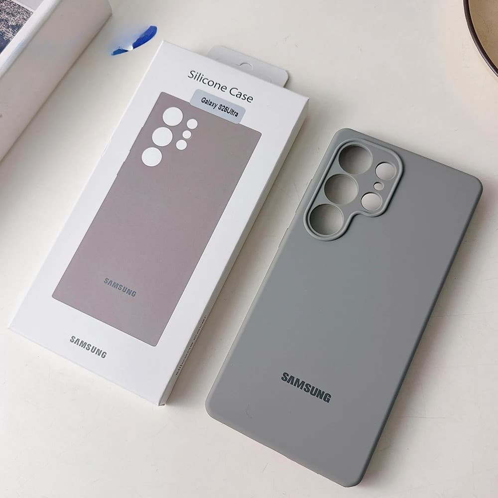 Original Silicone Líquido Cor Sólida Caso De Telefone Macio Para Samsung Galaxy S25 S24 S23 S22 Ultra S24 Plus FE Com Ca