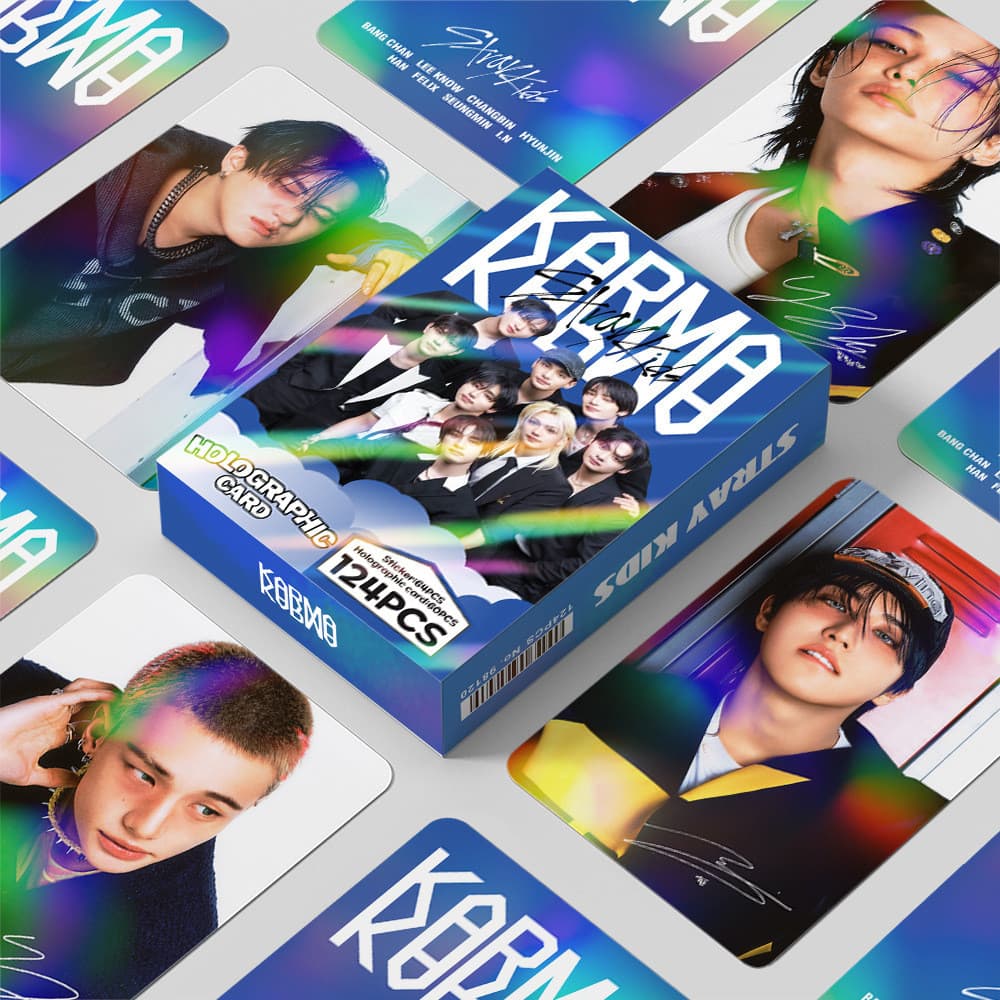 124 Unidades/Conjunto Kpop Idol Stray Kids KARMA Álbum Lomo Cards Para Coleção De Fãs