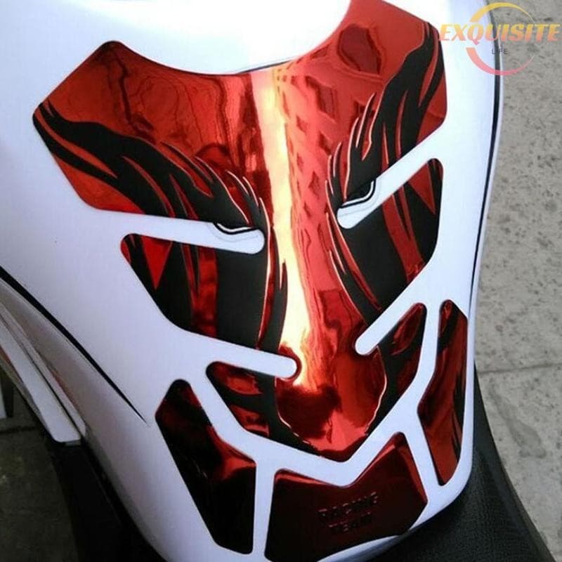 [EL] Adesivo Para Tanque De Motocicleta , Espinha De Peixe , 3D , Almofada , Óleo , Gás , Capa Protetora , Decoração , C