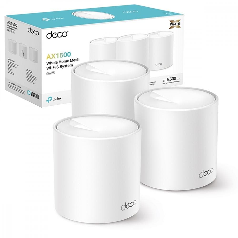 TP-Link Deco X10 (3-Pack)(BR) Roteador Mesh AX3000 Sistema Wi-Fi 6 em Toda Casa