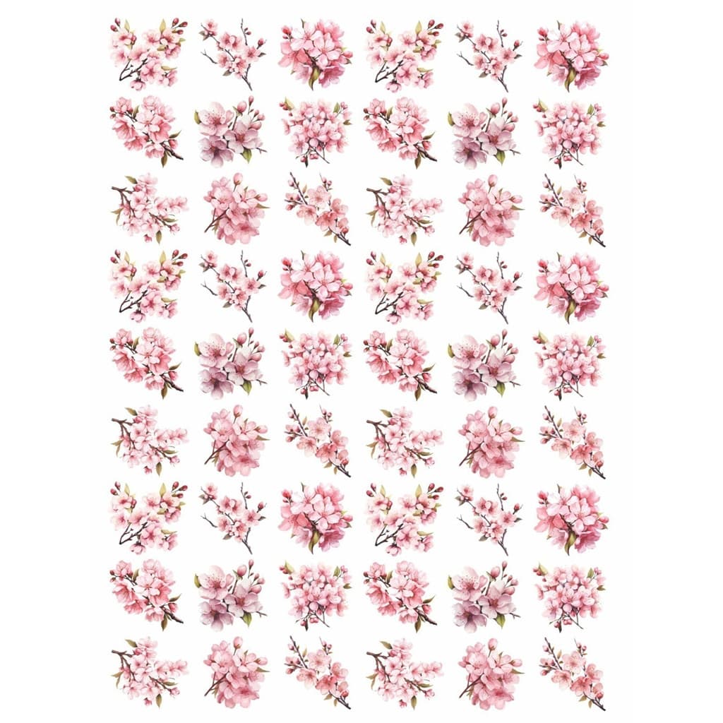Decalque Hidro Transfer - Flores cerejeira 3 cm