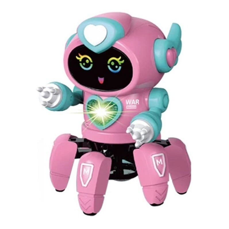 Robô Aranha Lady Dançante com Face Digital | Brinquedo Eletrônico com Som e Luzes Interativo