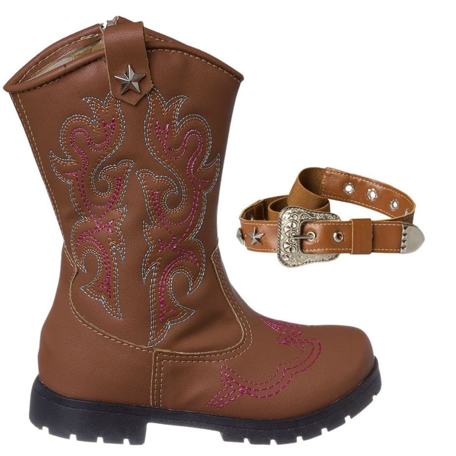Kit Bota Texana Cinto Infantil Menina Estilo Rodeio Original 20 ao 27 Sola Tratorada Promoção