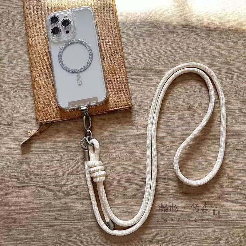 Cordão grosso para celular, ajustável e retrátil, corda anti-perda