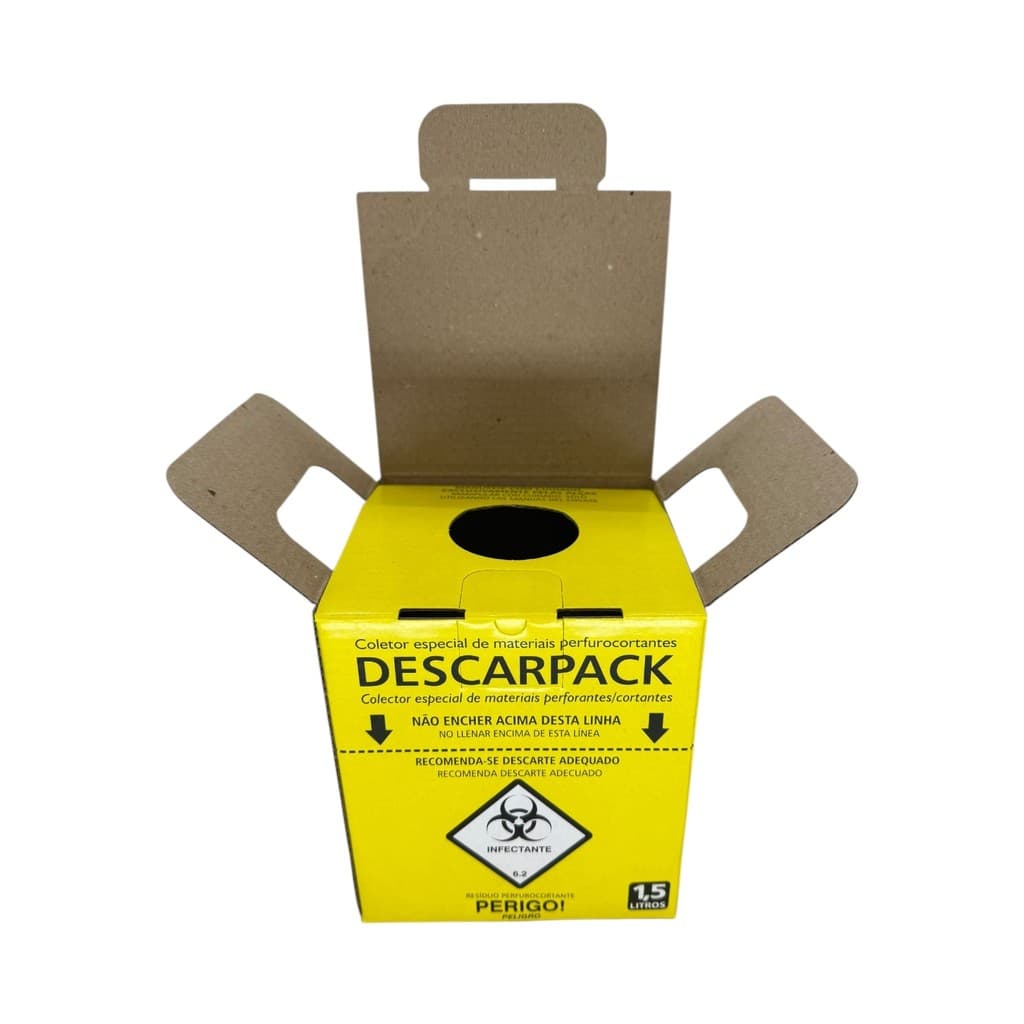 Caixa Coletora Perfuro Cortante 1,5 litros s/Desconector Descarpack