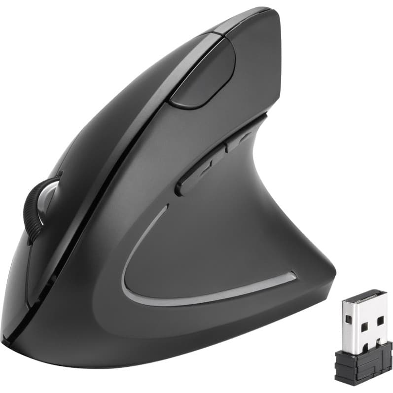 Mouse Vertical Ergonômico 2.4GHz Mouse Óptico Sem Fio 3 Ajustável Wireless