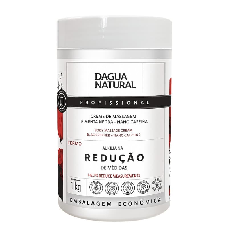Creme Redutor Corporal 1kg D’água Natural Pimenta Negra
