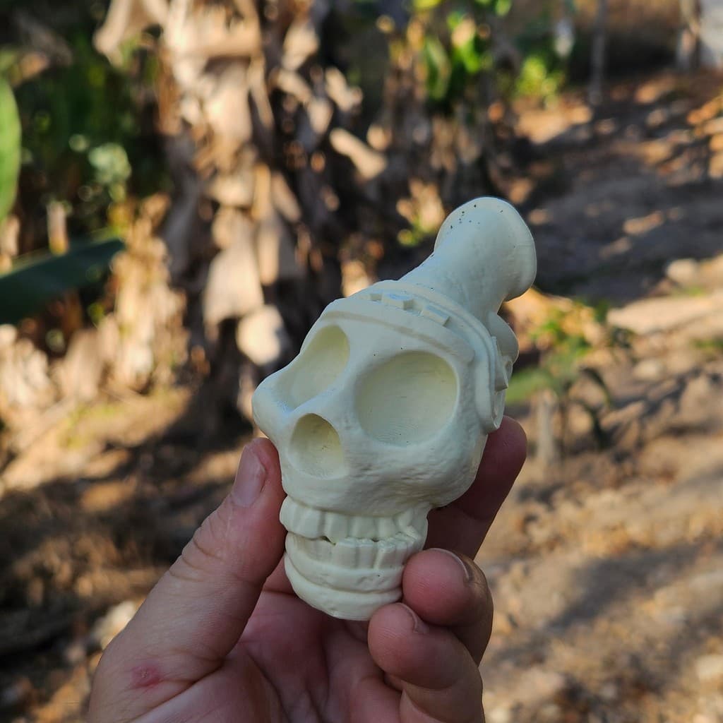 Apito da Morte Asteca Caveira Skull Réplica Som Arrepiante Grito
