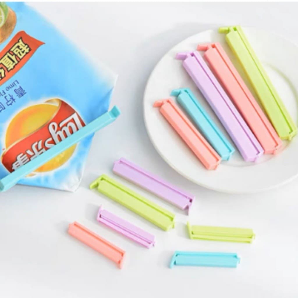 Lacre Conjunto Prendedores Pregador Protetor De Sacos e Embalagens Com Varias Medidas 12Uns 3 Tamanhos