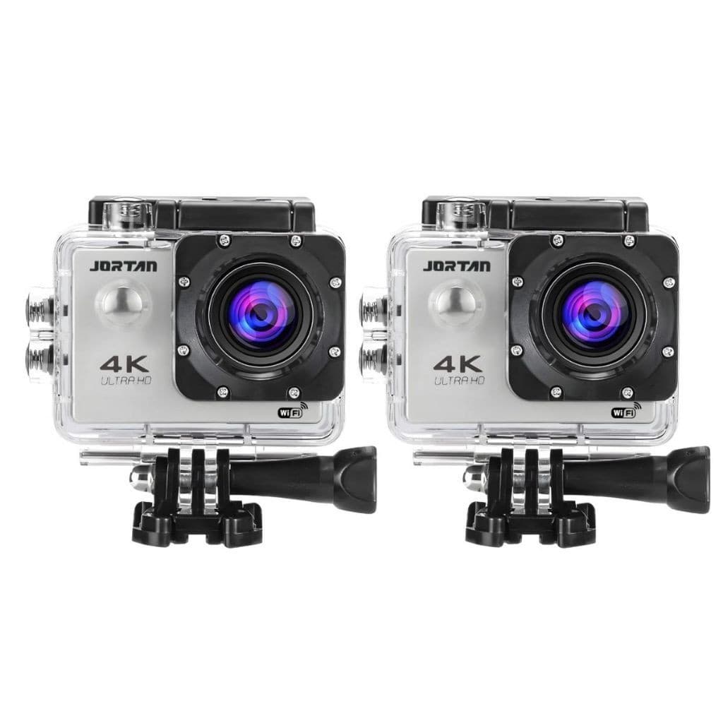 Kit 2 Câmera Ultra Hd 4k Wifi Prova D'água Aventura Capacete