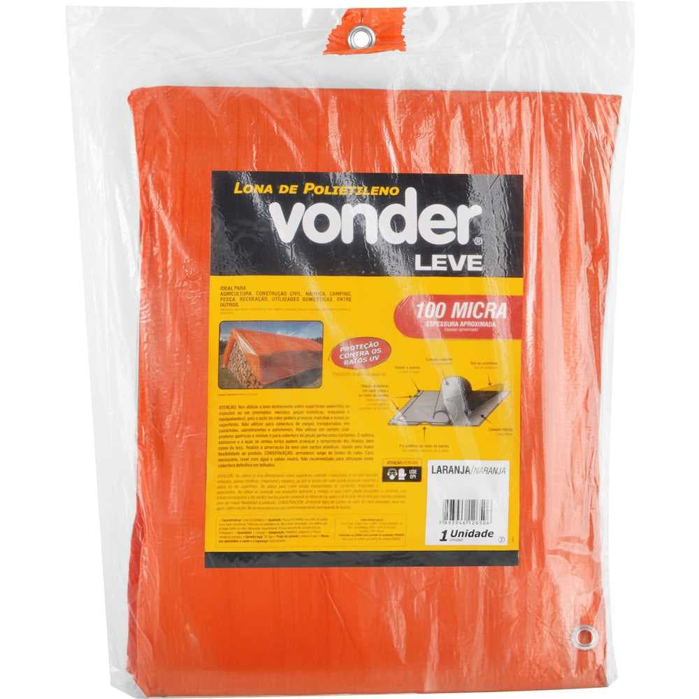 Lona De Polietileno Laranja 3x3 Metros Altamente Resistente