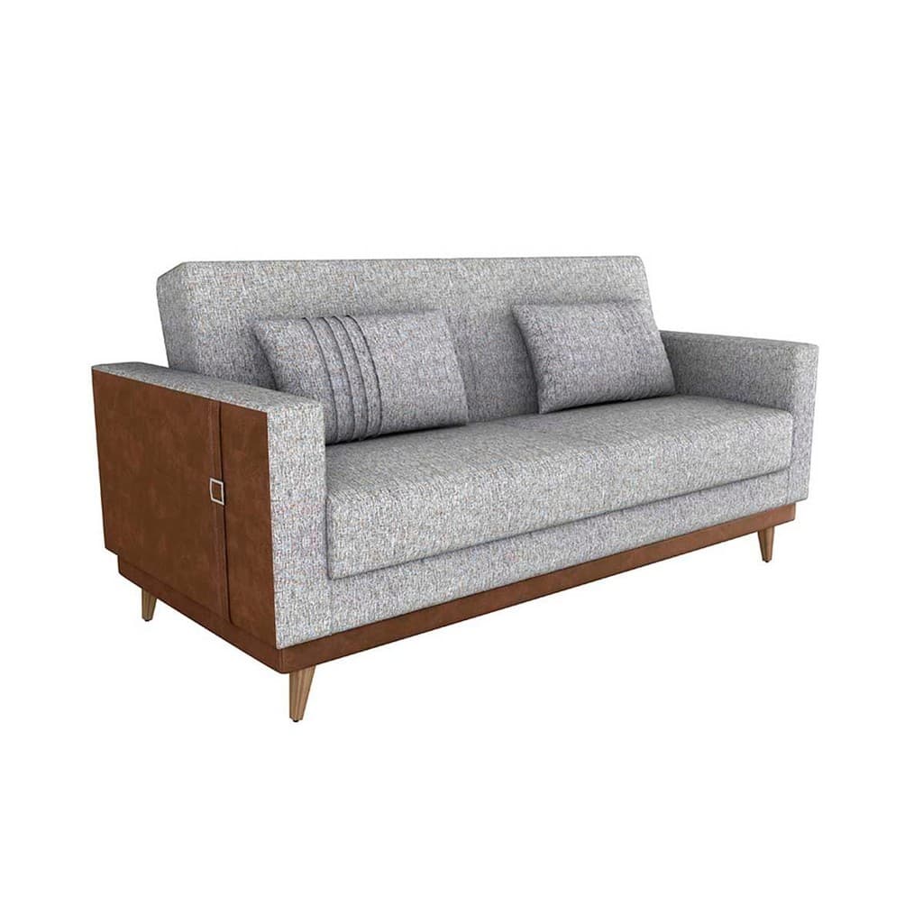 Sofá Cama Esther com Almofadas 2 Lugares Linho Matrix