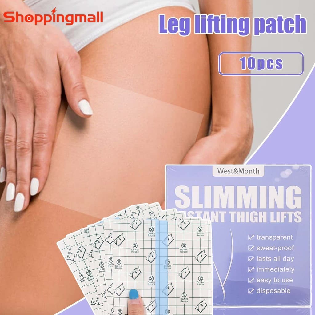 10 Peças Adesivos Invisíveis Para Pernas Finas-Remendo Adesivo Transparente Levantamento De Coxa-Fitas Multiuso Cuidados