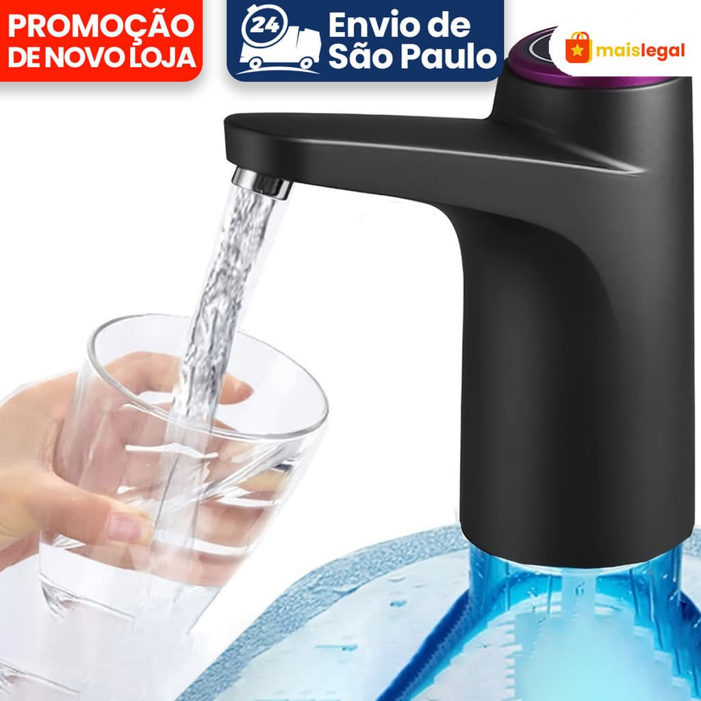 Bebedouro Bomba Elétrica Garrafão Galão Água Recarregável tomate compativel com galão de 20L
