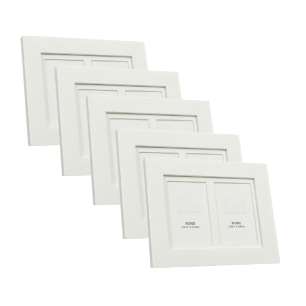 Kit 5x Porta Retrato Instax mini Fujifilm Branco p/ 10 fotos