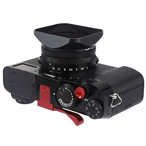 Haoge LH-X200B Square Metal Lens Hood with 49mm Adapter & Cap for Fujifilm X100VI/V/X/F/T/S, X70 – Black- Shipping from 