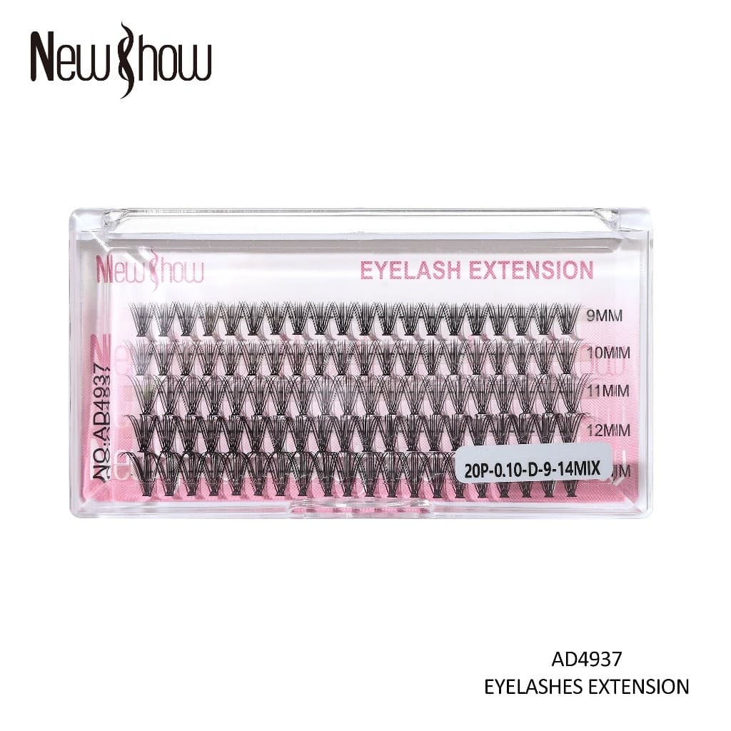 New Show 100 Unidades Números mistos Cílios Postiços 6D MINK 20P/30P/40P/50P-Tufos sem Nó