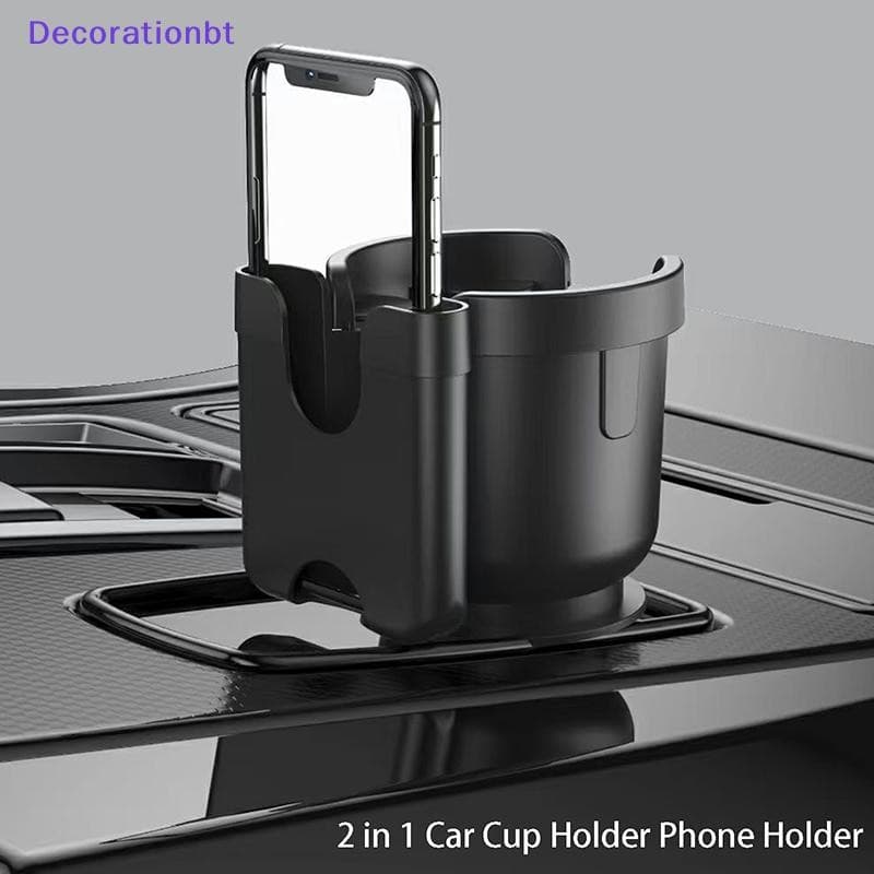 Decorationbt 2 Em 1 Suporte De Copo De Água Do Carro Com Armazenamento Telefone Móvel Expansor Adaptador Multiuso Garraf