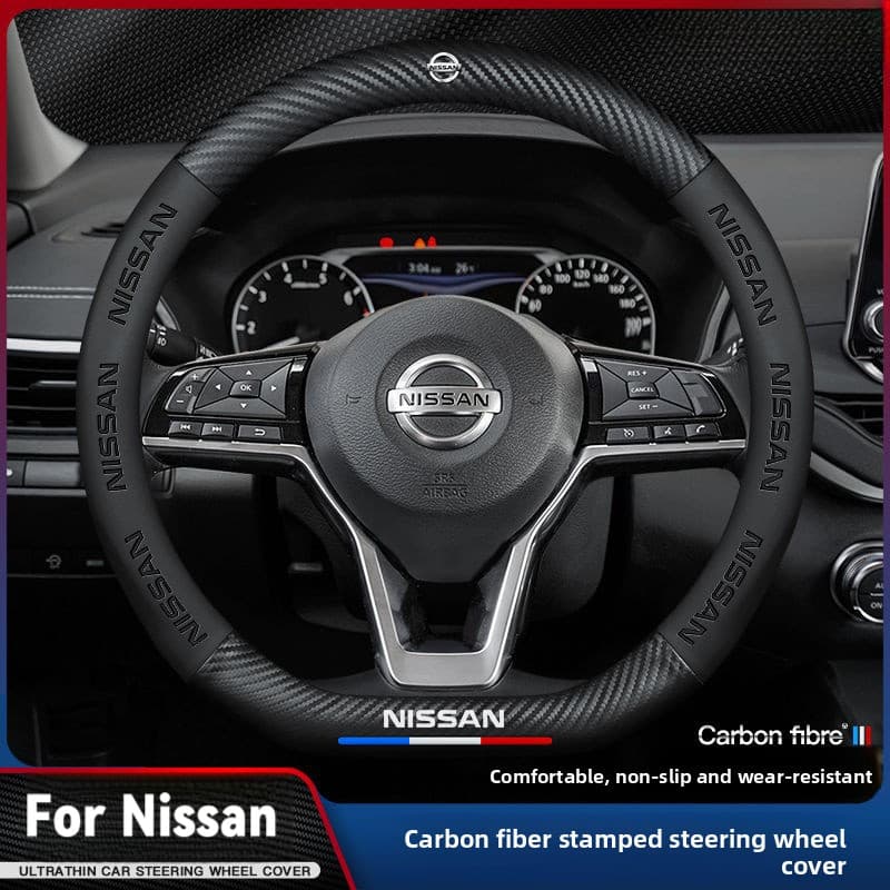 Capa De Volante Nissan ALMERA LEAF 370Z GTR LIVINA KICKS E-POWER TERRA PATROL NAVARAL frontier URVAN Acessórios Para Car