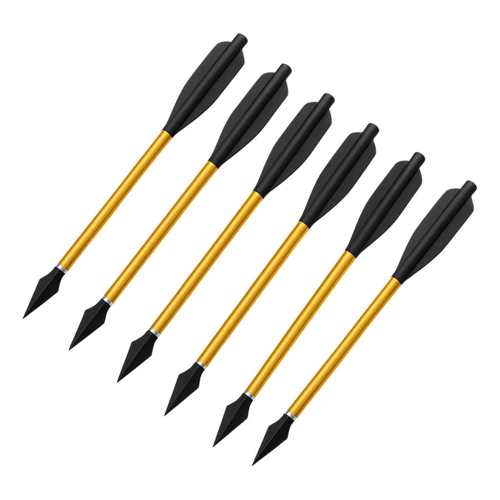 6 Flechas Para Balestra 50lbs A 80lbs Com Ponta Para Caça