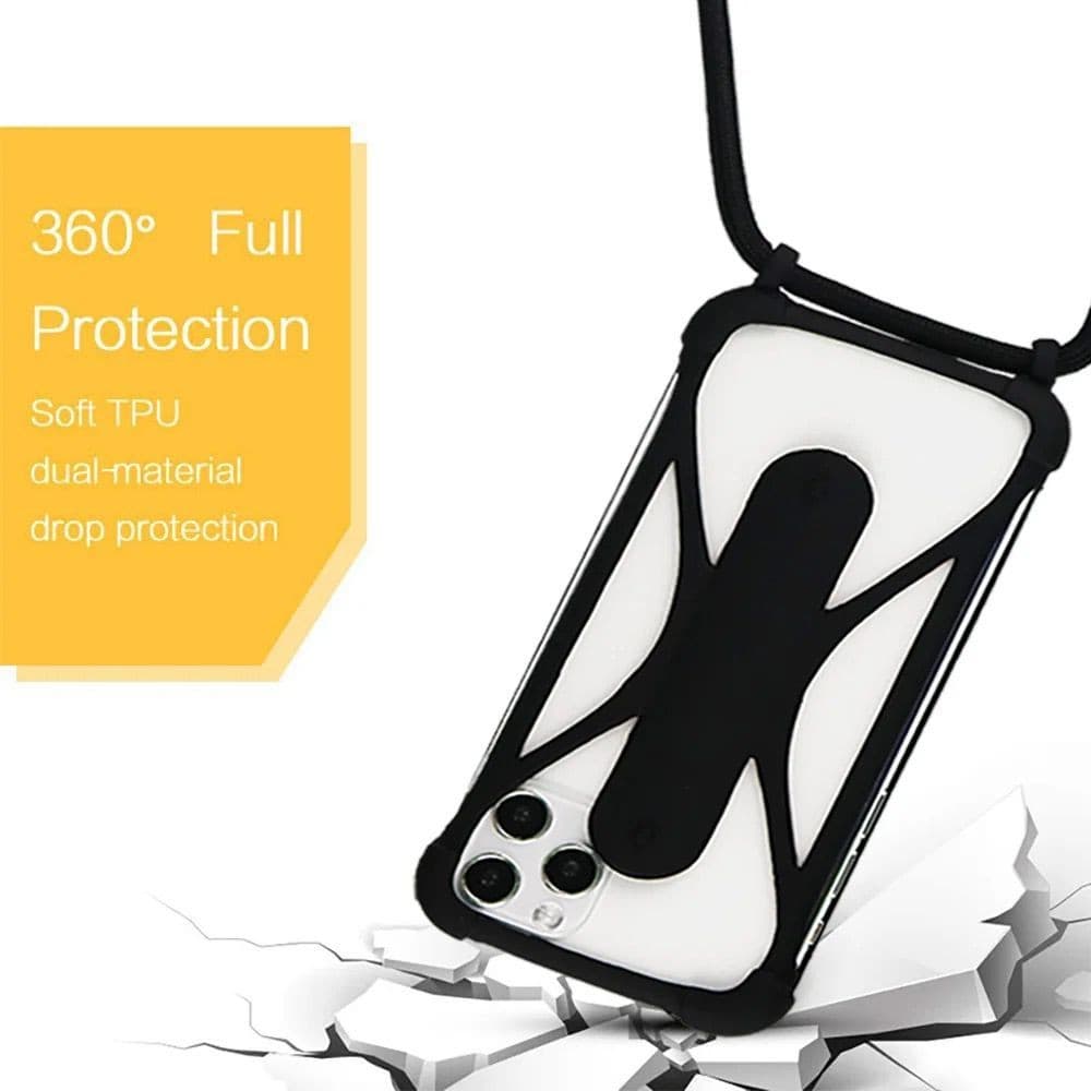 Cordão Com Capa Universal de Silicone Para Pendurar, alça esportiva, suporte Anti-Perda