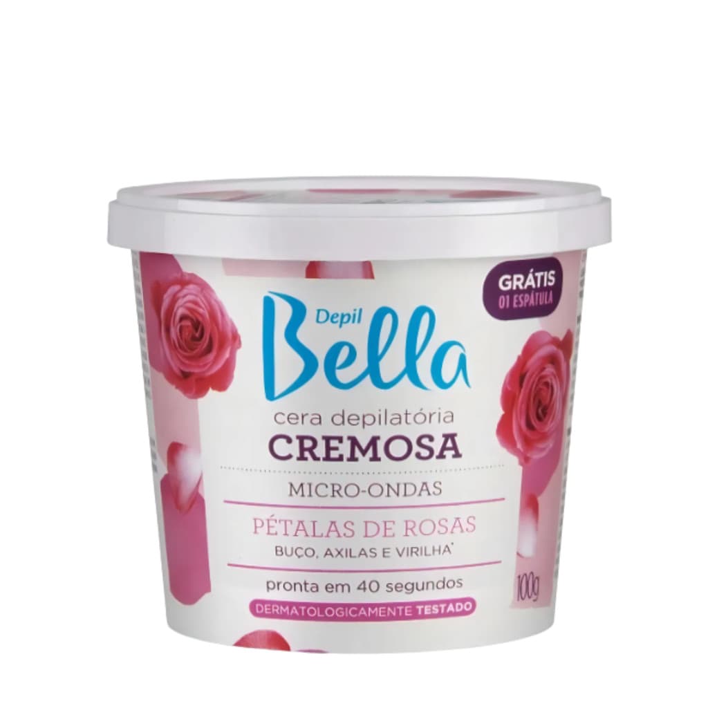Cera Depil Bella Micro-ondas Pétalas de Rosas 100g