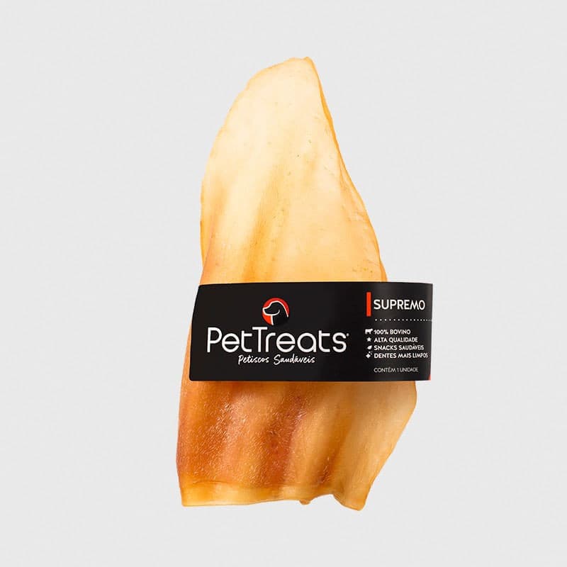 Orelha Bovina Supremo Para Cães PetTreats 1 Unidade