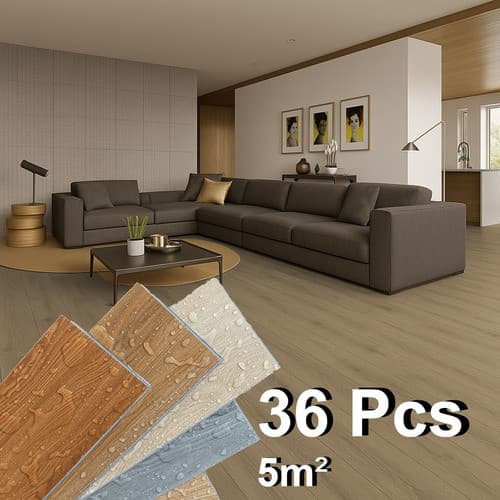 Piso Vinilico Autocolante Régua Kit 36 Unidades Caixa 5m2 HAAS365