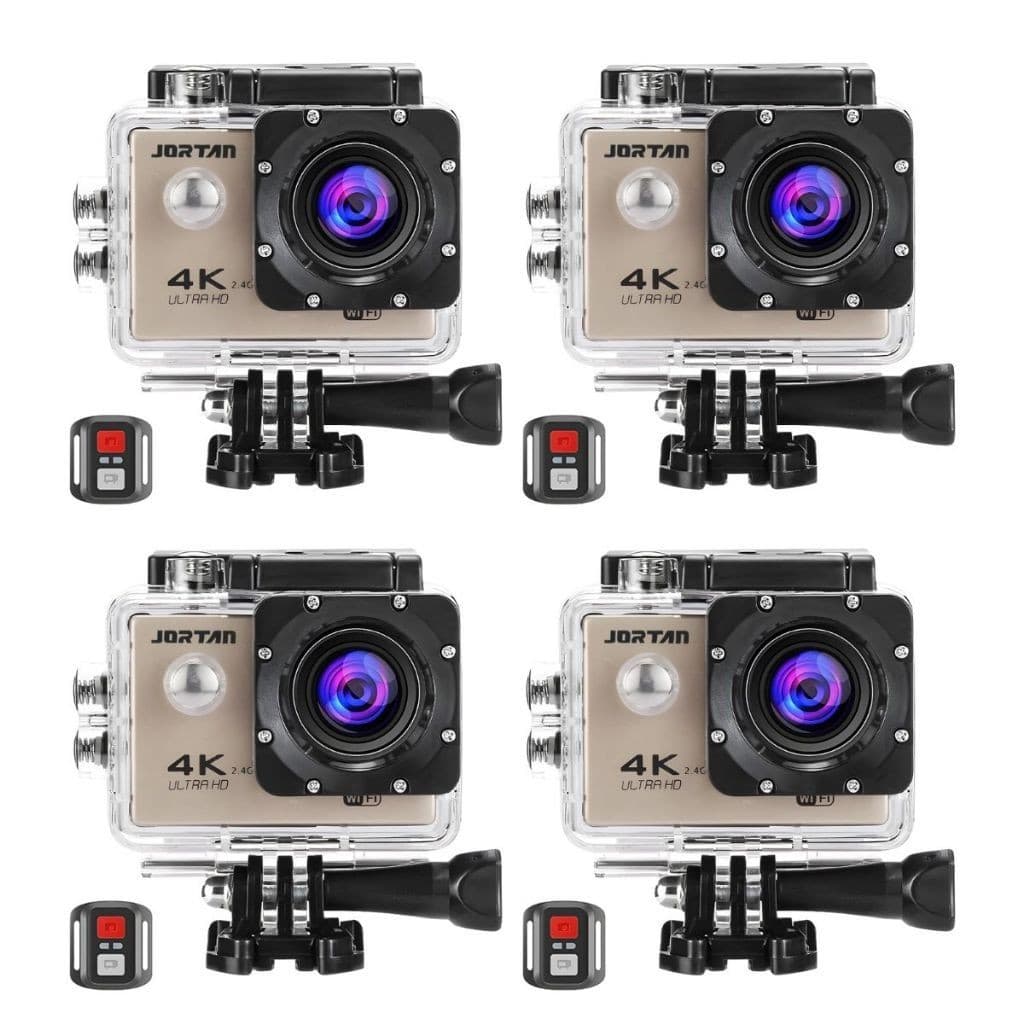 Kit 4 Mini Câmera Filmadora Sport 4k Wi-fi Hd 12mp Prova Dágua