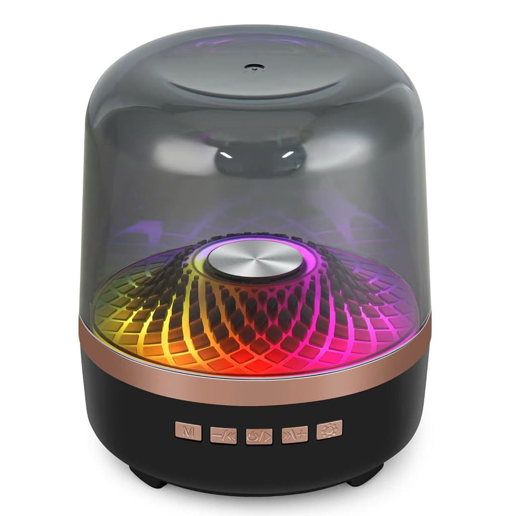 Alto-falante Bluetooth Sem Fio 5ª Geração com Graves Pesados Subwoofer – Modelo de Vidro Pequeno