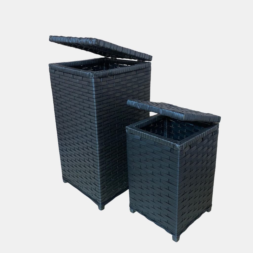 kit c/ 2 Roupeiro Organizador Cesto de Roupa Suja Brinquedos 30x30x55 + 24x24x40