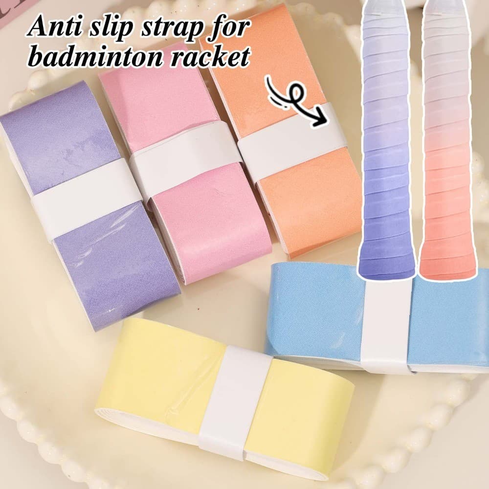 Antiderrapante Absorvente De Suor Enrolamento Overgrip Fita Gradiente Cor Raquete De Badminton Mão Cola Tênis Aperto De 