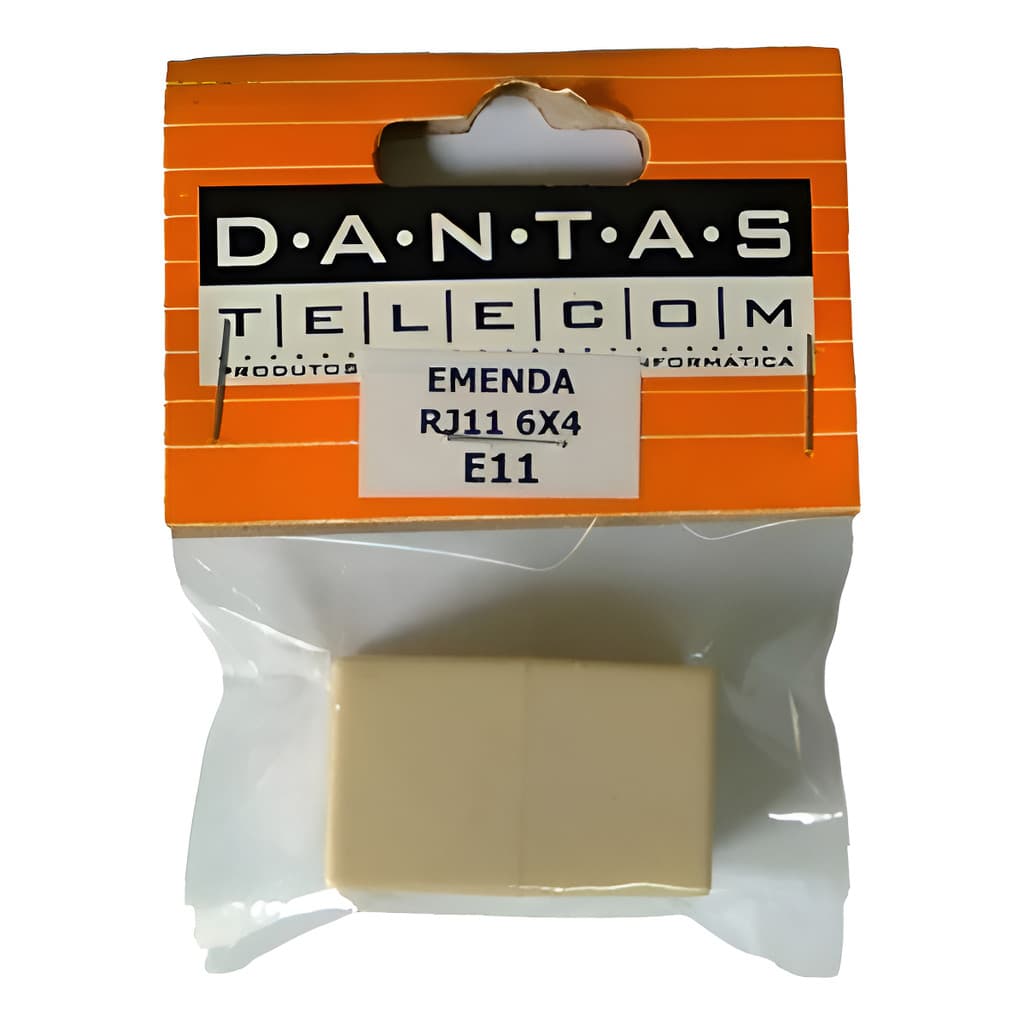 Adaptador Emenda Rj11 F Para Rj11 F De Telefone Dantas  Tel